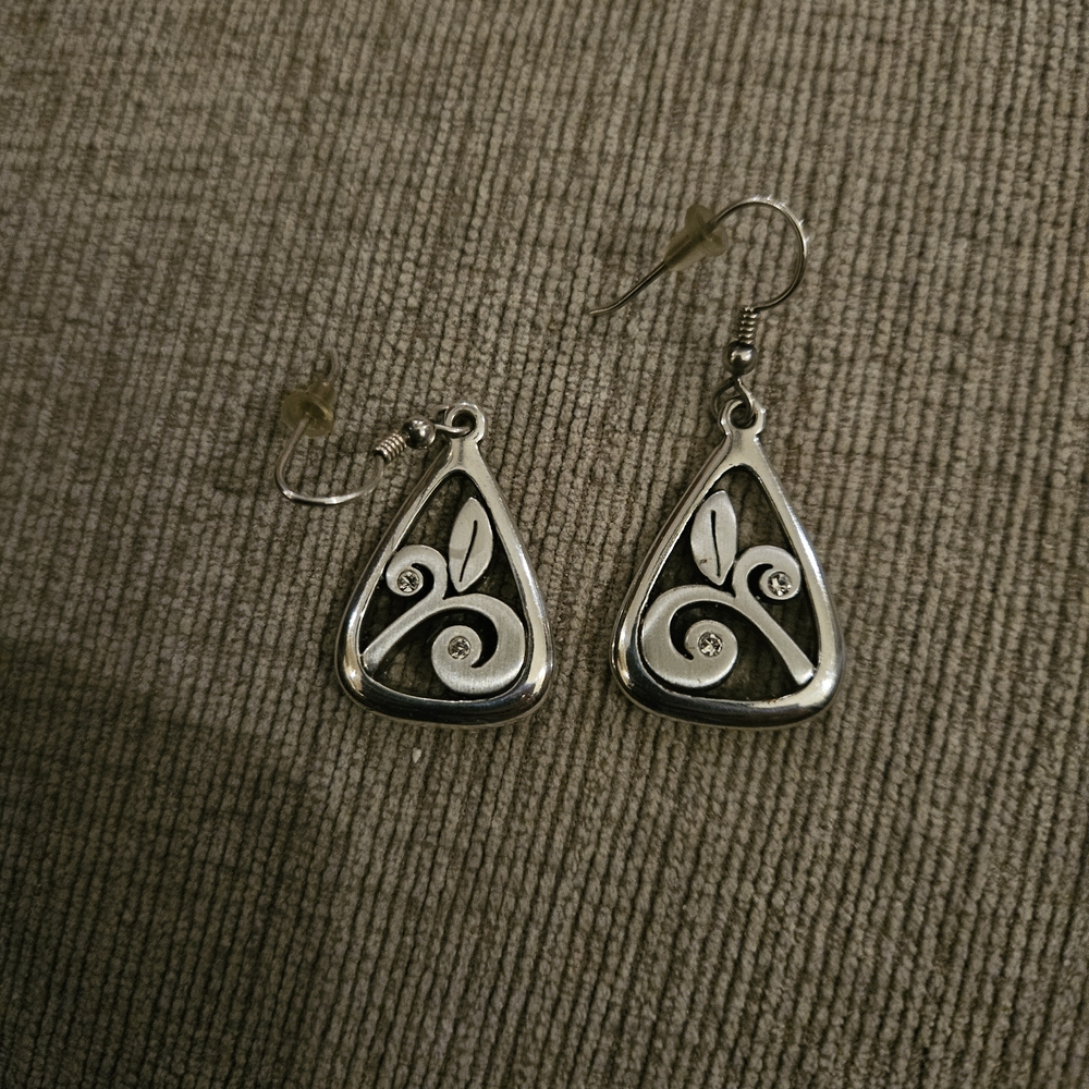 Brighton Silver Swirl Earrings